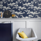 ET10502 bayberry blossom floral wallpaper decor from Seabrook Designs