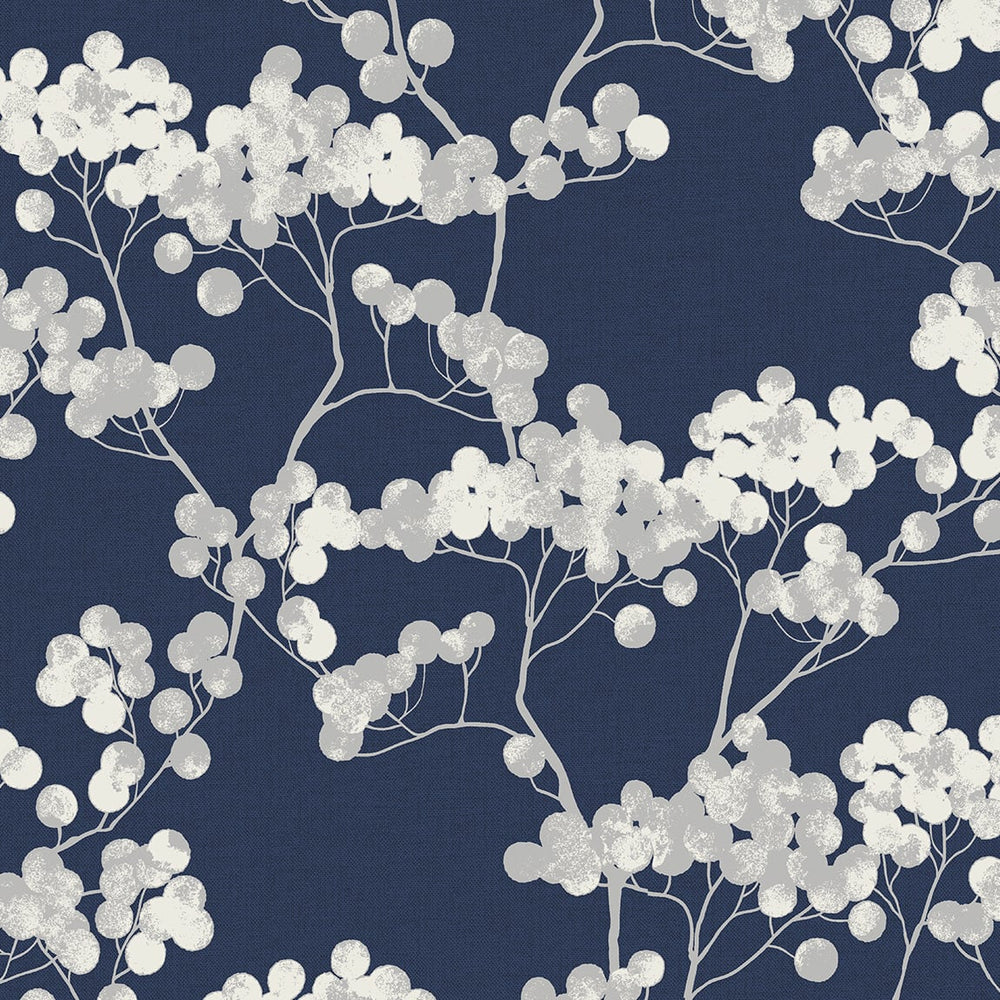 ET10502 Bayberry Blossom Floral Unpasted Wallpaper
