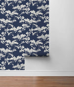 ET10502 bayberry blossom floral wallpaper roll from Seabrook Designs