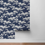 ET10502 bayberry blossom floral wallpaper roll from Seabrook Designs