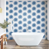 ET10602 palm fronds coastal wallpaper bathroom from Seabrook Designs