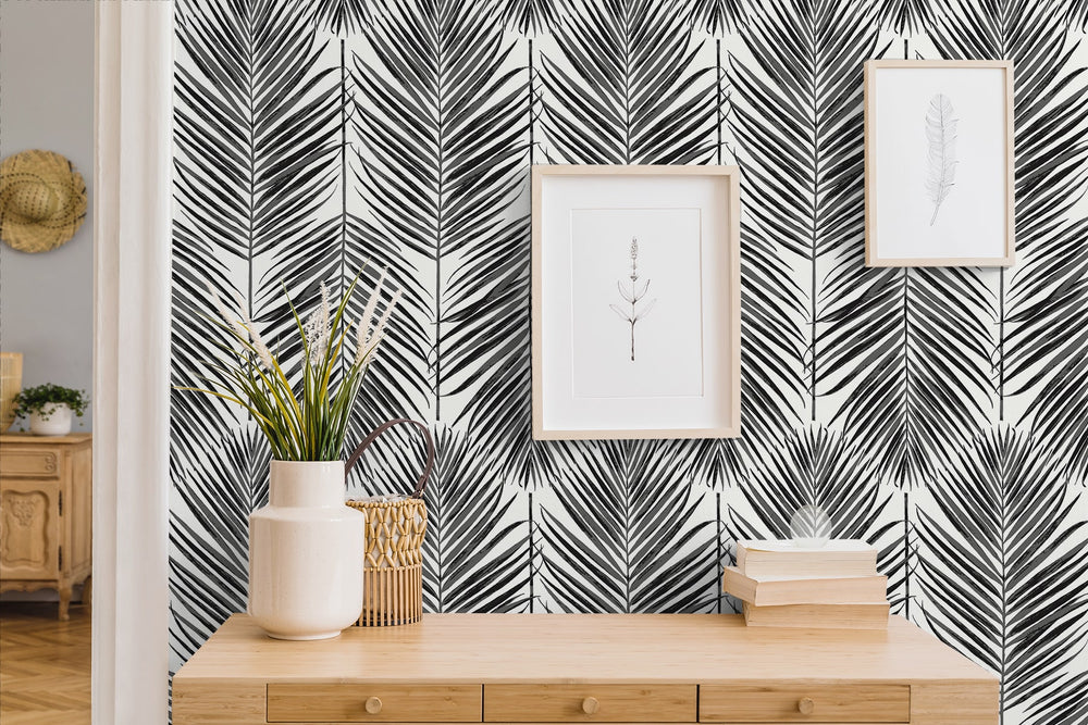 ET10735 palm leaf wallpaper decor from Seabrook Designs