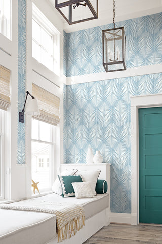 ET10802 athena palm coastal wallpaper bedroom from Seabrook Designs