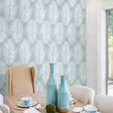 ET10802 athena palm coastal wallpaper dining room from Seabrook Designs