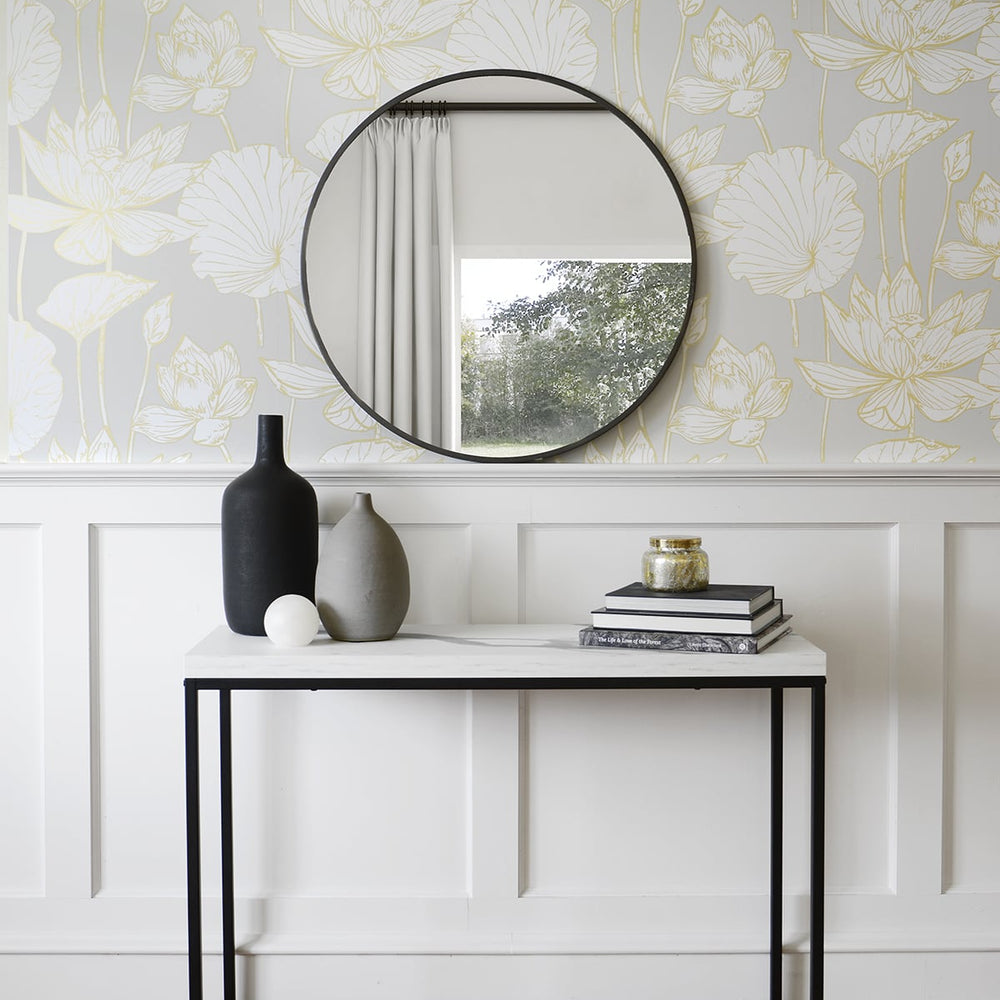 
                  
                    ET10906 water lily floral unpasted wallpaper entryway from Seabrook Designs
                  
                