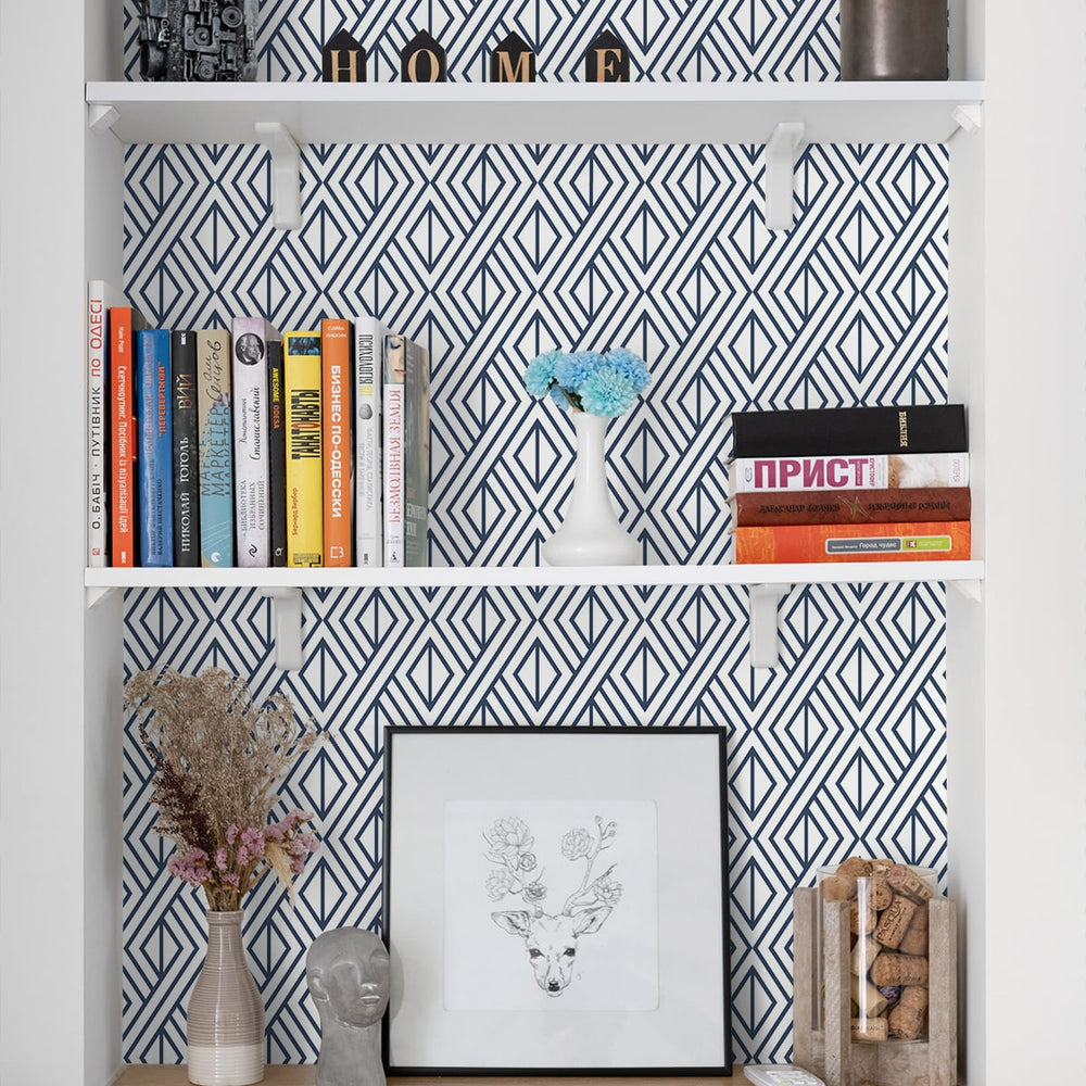
                  
                    ET11002 diamond weave blue geometric wallpaper decor from Seabrook Designs
                  
                