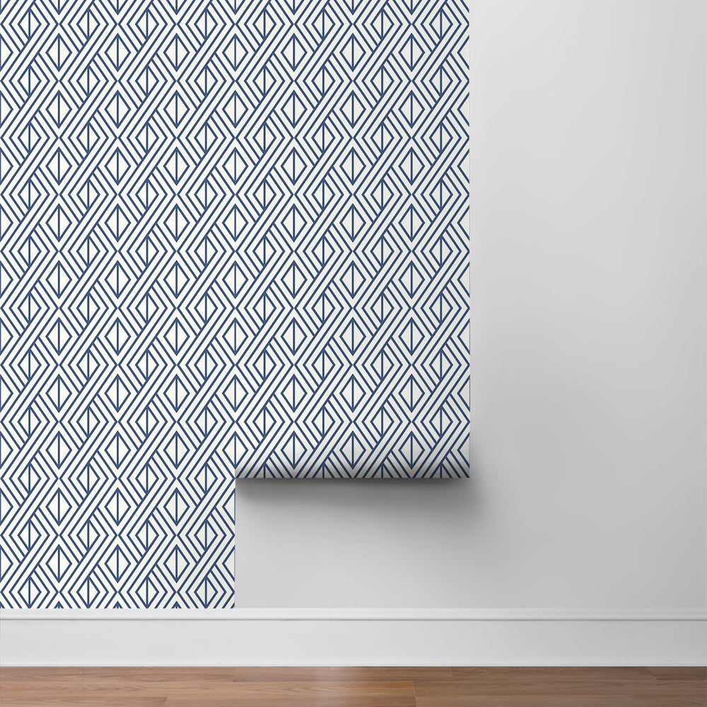 
                  
                    ET11002 diamond weave blue geometric wallpaper roll from Seabrook Designs
                  
                