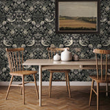 Vintage wallpaper dining room William Morris ET11200 from Seabrook Designs