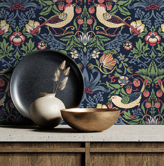 Vintage wallpaper decor William Morris ET11202 from Seabrook Designs