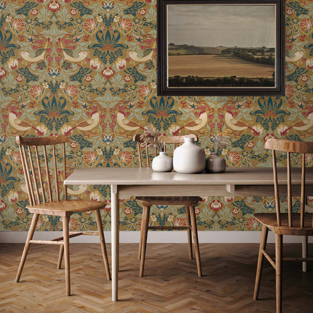 
                  
                    Vintage wallpaper dining room William Morris ET11205 from Seabrook Designs
                  
                