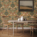 Vintage wallpaper dining room William Morris ET11205 from Seabrook Designs