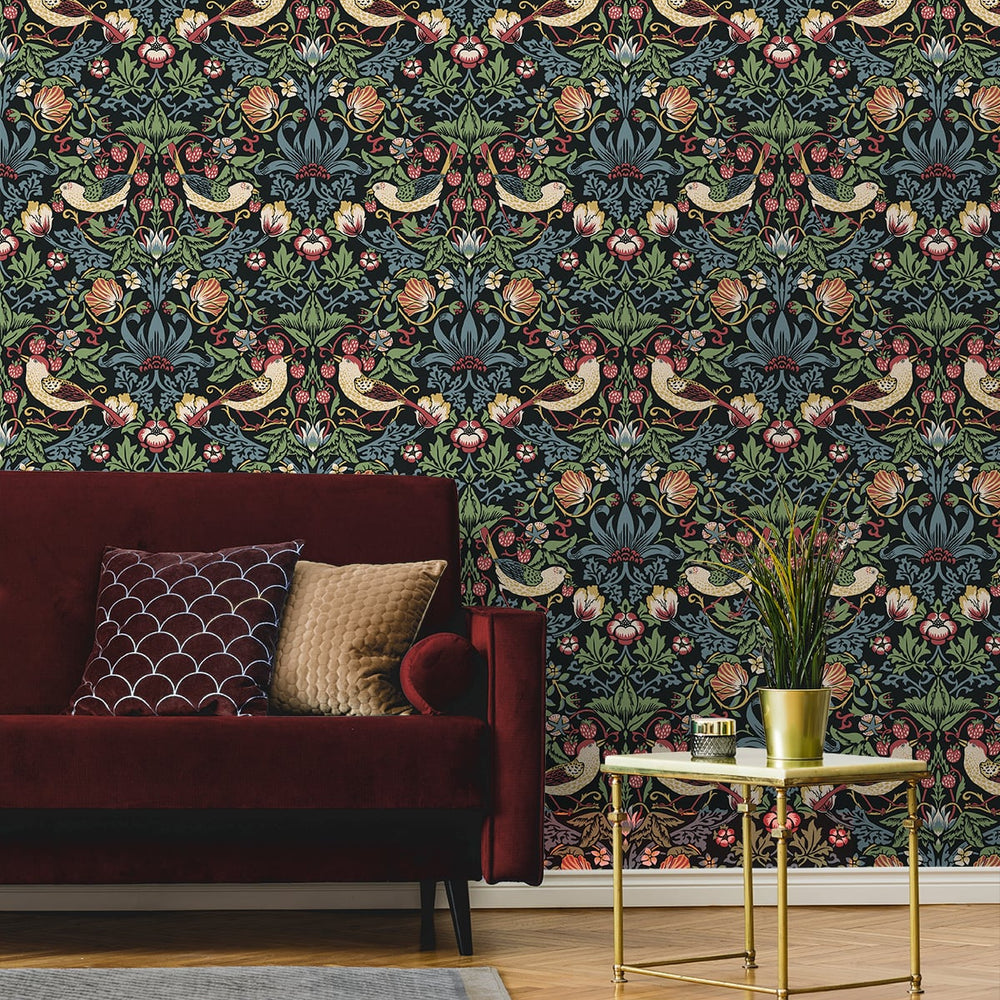 
                  
                    Vintage wallpaper living room William Morris ET11210 from Seabrook Designs
                  
                