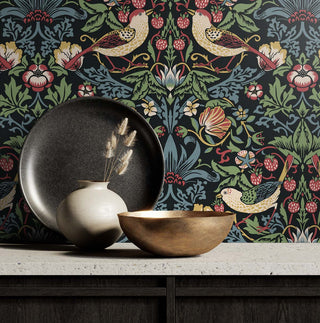 Vintage wallpaper decor William Morris ET11210 from Seabrook Designs