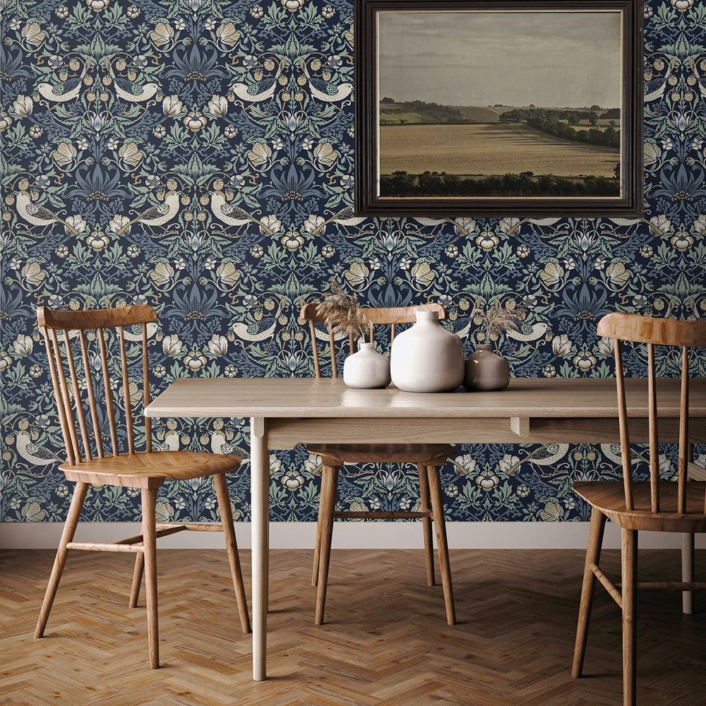 
                  
                    Bird vintage wallpaper dining room ET11212 from the Vintage Garden collection by Seabrook Designs
                  
                