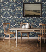 Bird vintage wallpaper dining room ET11212 from the Vintage Garden collection by Seabrook Designs
