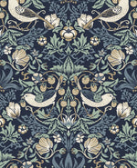 Bird vintage wallpaper ET11212 from the Vintage Garden collection by Seabrook Designs