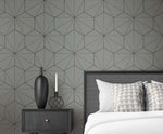Geometric wallpaper bedroom ET11305 from Seabrook Designs