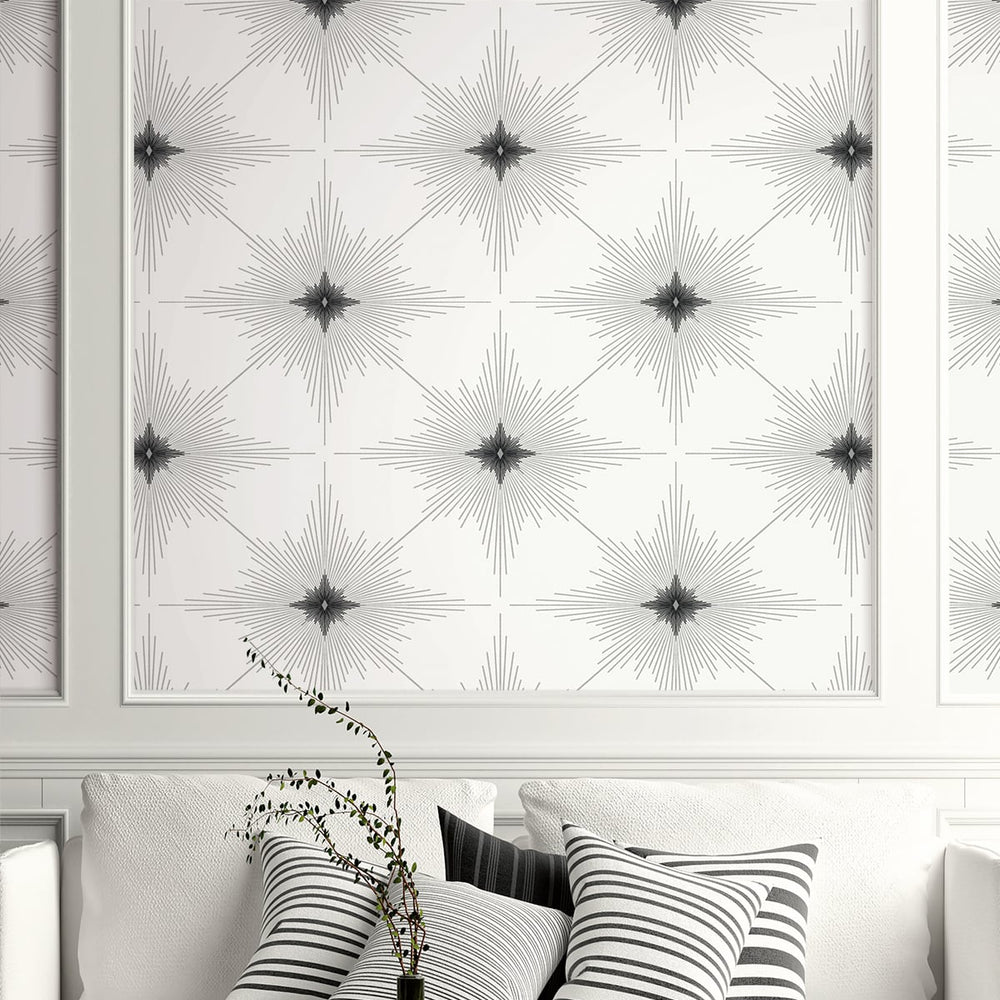 North star wallpaper living room ET11400 from Seabrook Designs