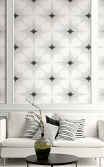North star wallpaper living room ET11400 from Seabrook Designs