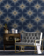 North star wallpaper living room ET11402 from Seabrook Designs