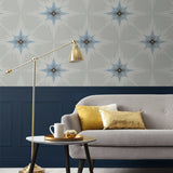 North star wallpaper living room ET11408 from Seabrook Designs