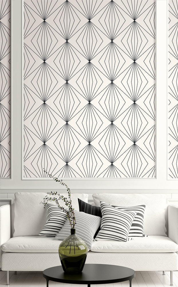 Geometric wallpaper decor ET11500 from Seabrook Designs