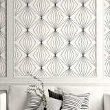 Geometric wallpaper decor ET11500 from Seabrook Designs