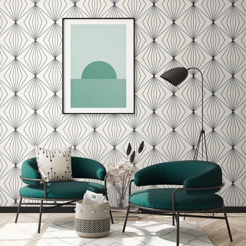
                  
                    Geometric wallpaper living room ET11500 from Seabrook Designs
                  
                