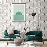 Geometric wallpaper living room ET11500 from Seabrook Designs
