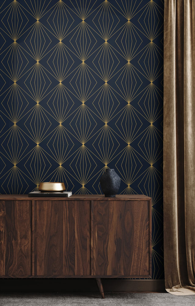 Geometric wallpaper entryway ET11502 from Seabrook Designs