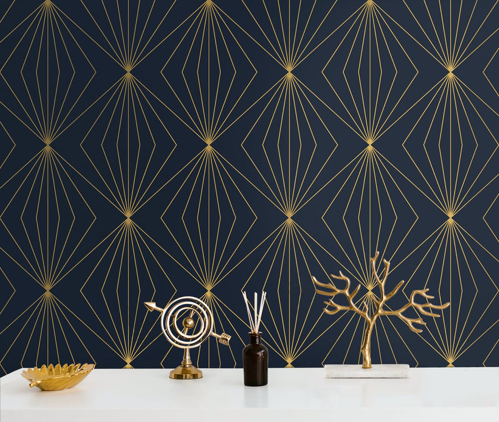 Geometric wallpaper decor ET11502 from Seabrook Designs