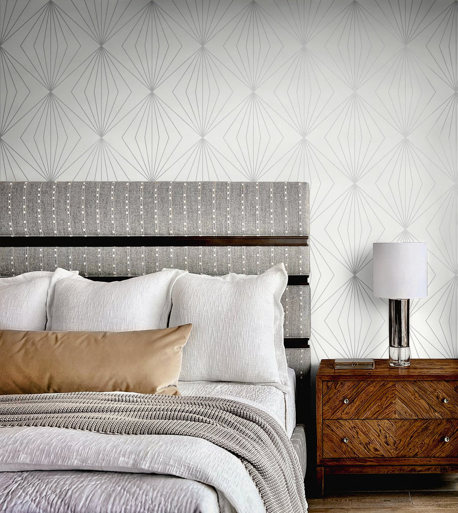 Geometric wallpaper bedroom ET11508 from Seabrook Designs