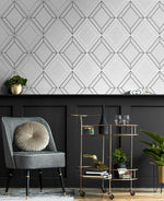 Linework Gem Geometric Unpasted Wallpaper