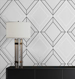Linework Gem Geometric Unpasted Wallpaper
