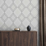 Linework Gem Geometric Unpasted Wallpaper