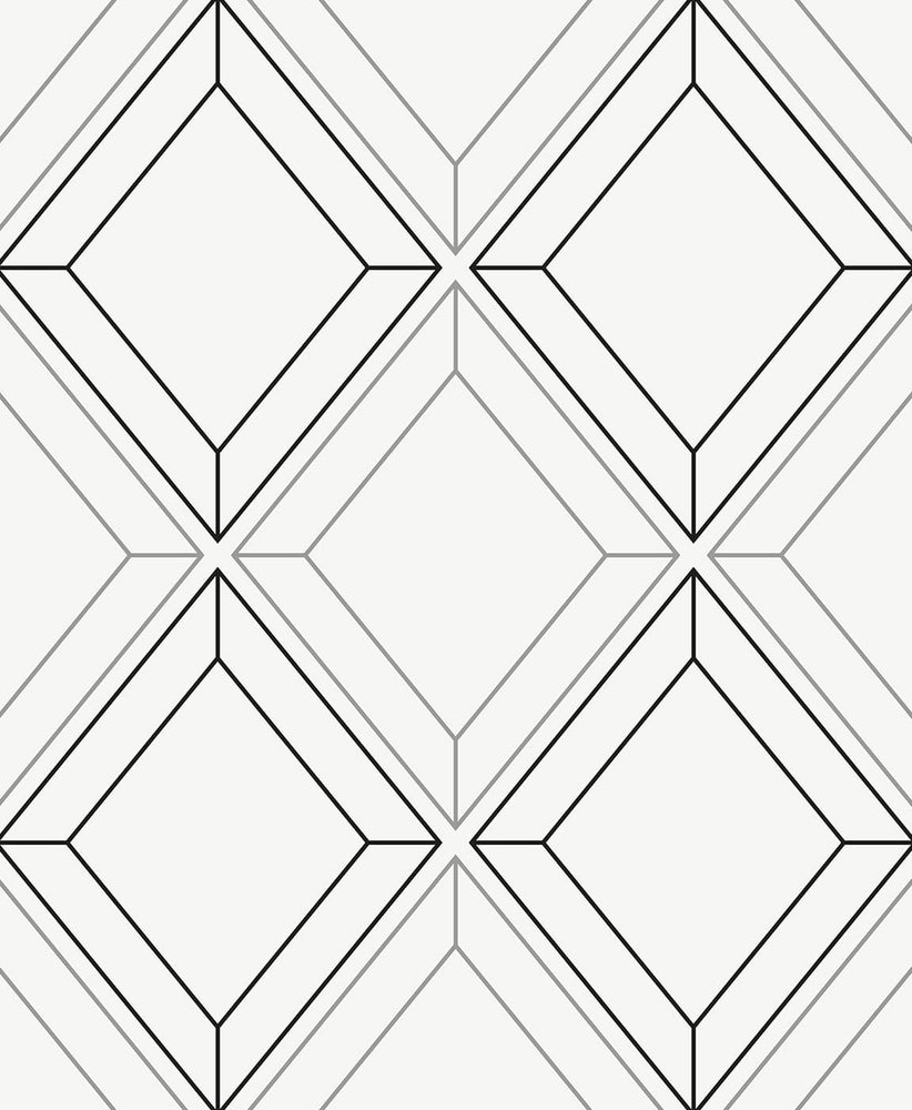 Linework Gem Geometric Unpasted Wallpaper