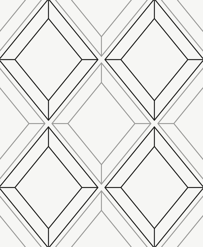 Linework Gem Geometric Unpasted Wallpaper