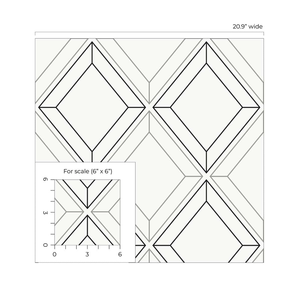 Linework Gem Geometric Unpasted Wallpaper