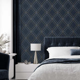 Linework Gem Geometric Unpasted Wallpaper
