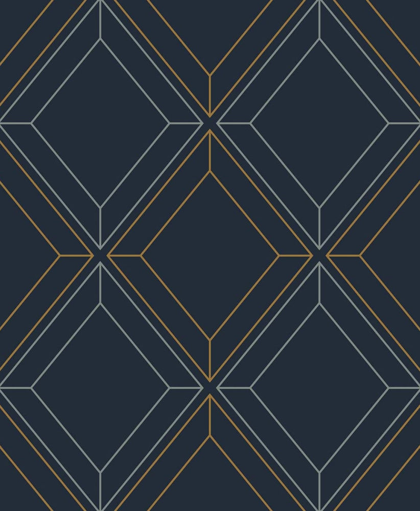 Linework Gem Geometric Unpasted Wallpaper