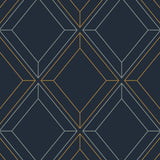 Linework Gem Geometric Unpasted Wallpaper