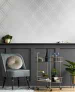 Linework Gem Geometric Unpasted Wallpaper