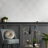 Linework Gem Geometric Unpasted Wallpaper