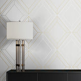 Linework Gem Geometric Unpasted Wallpaper