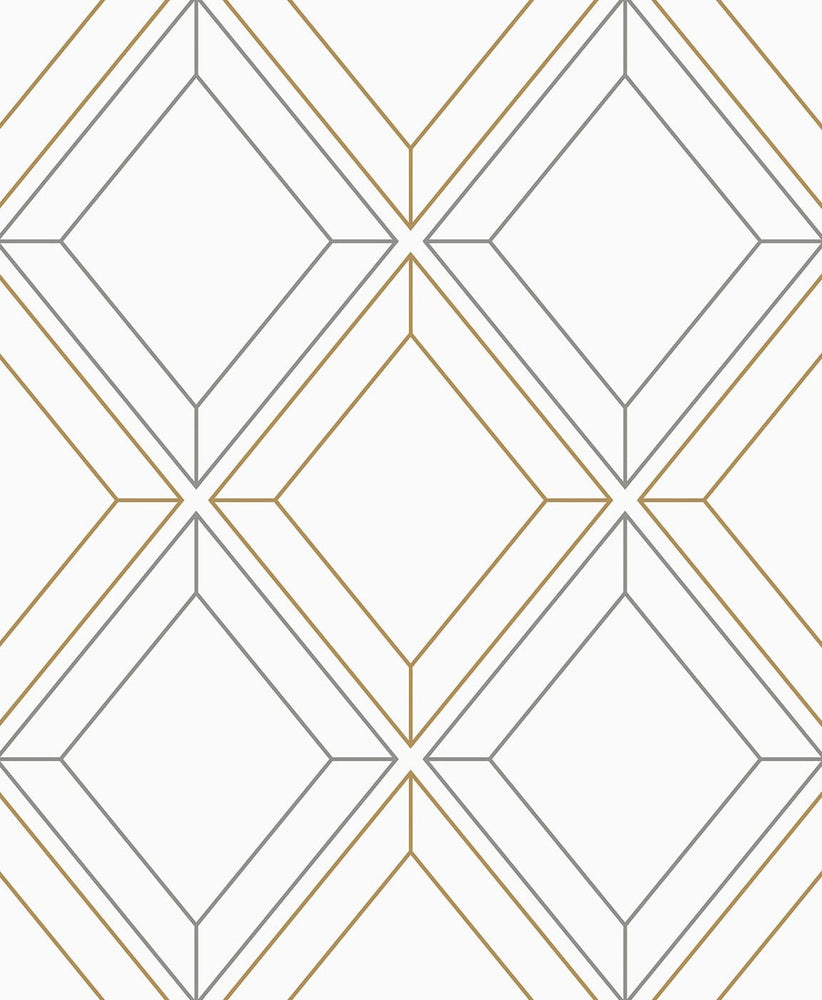 Linework Gem Geometric Unpasted Wallpaper