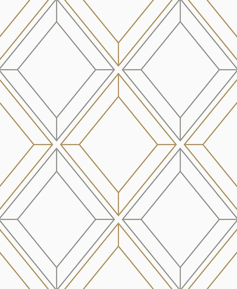 Linework Gem Geometric Unpasted Wallpaper