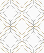 Linework Gem Geometric Unpasted Wallpaper