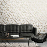 Geometric wallpaper living room ET11706 from Seabrook Designs