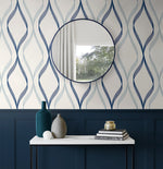 Geometric wallpaper entryway ET11802 from Seabrook Designs