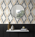 Geometric wallpaper entryway ET11806 from Seabrook Designs